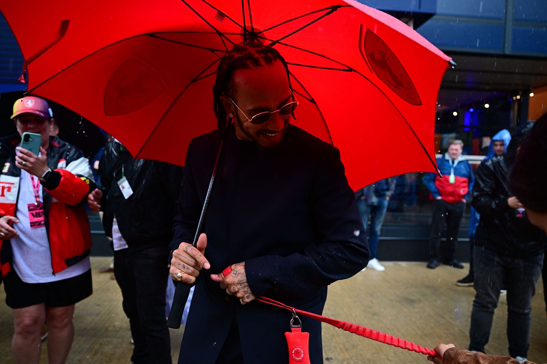 Lewis Hamilton of Ferrari at Silverstone ahead of the British Grand Prix. Source: Getty